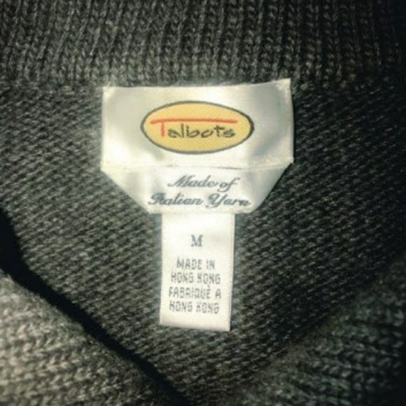 Talbots grey womens medium buttoned cardigan. - Picture 2 of 3